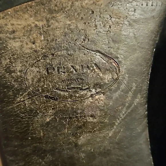 Prada Mens Black Leather slip on loafers US 13 UK 12 - Picture 4 of 5